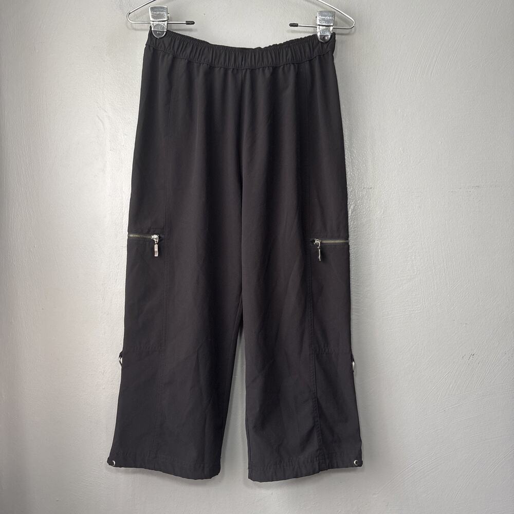 Zenergy Chicos Cargo Capris 0 Size Small Black Pull On Cropped Pants Athleisure